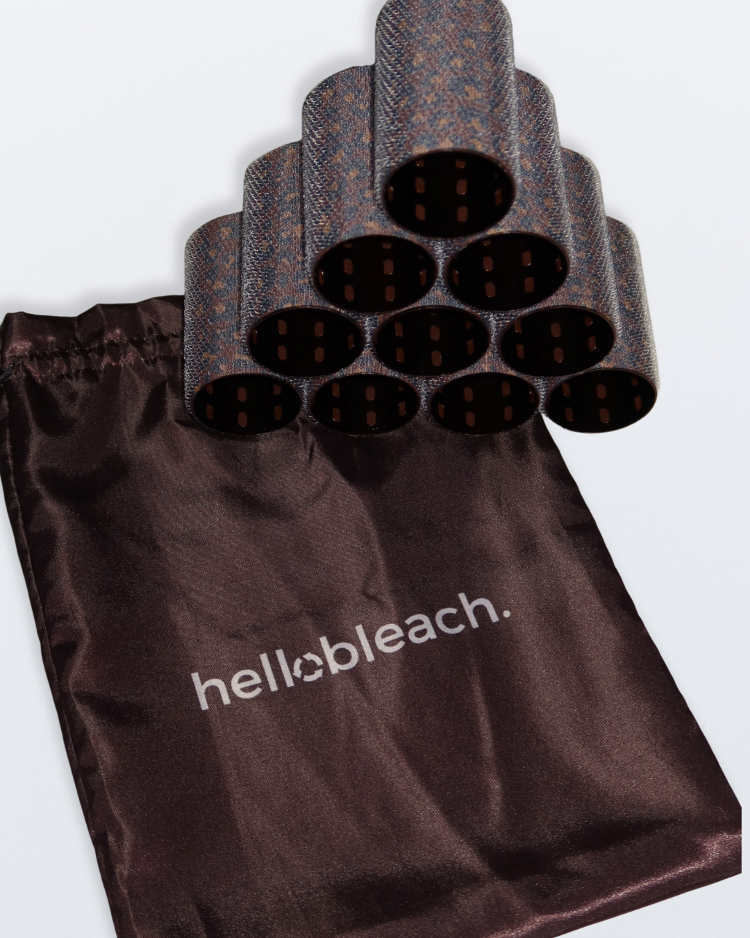 Large Thermal Hair Rollers - Vintage Leopard (10 pack + Clips)