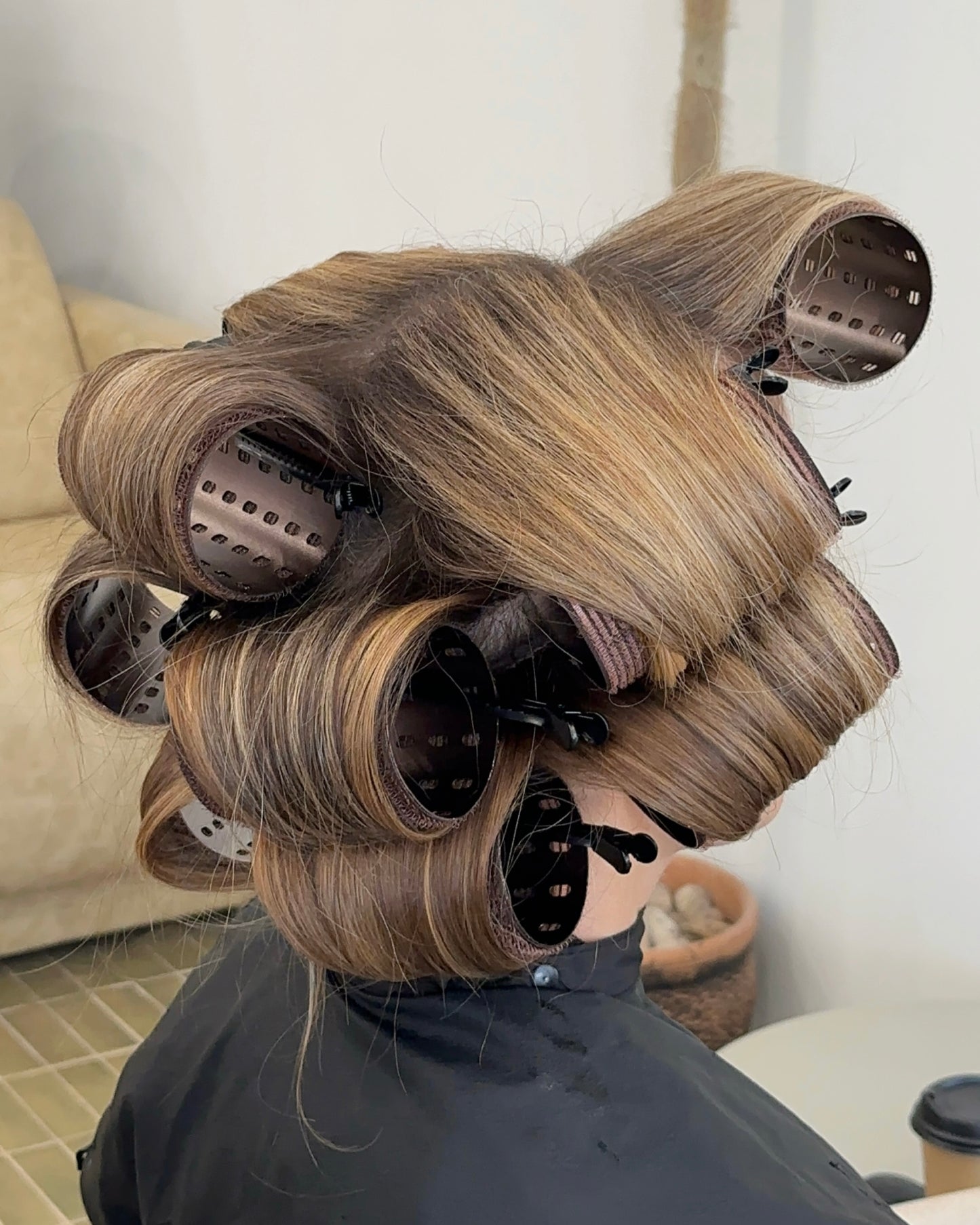 XL Thermal Hair Rollers - Walnut (10 pack + Clips)