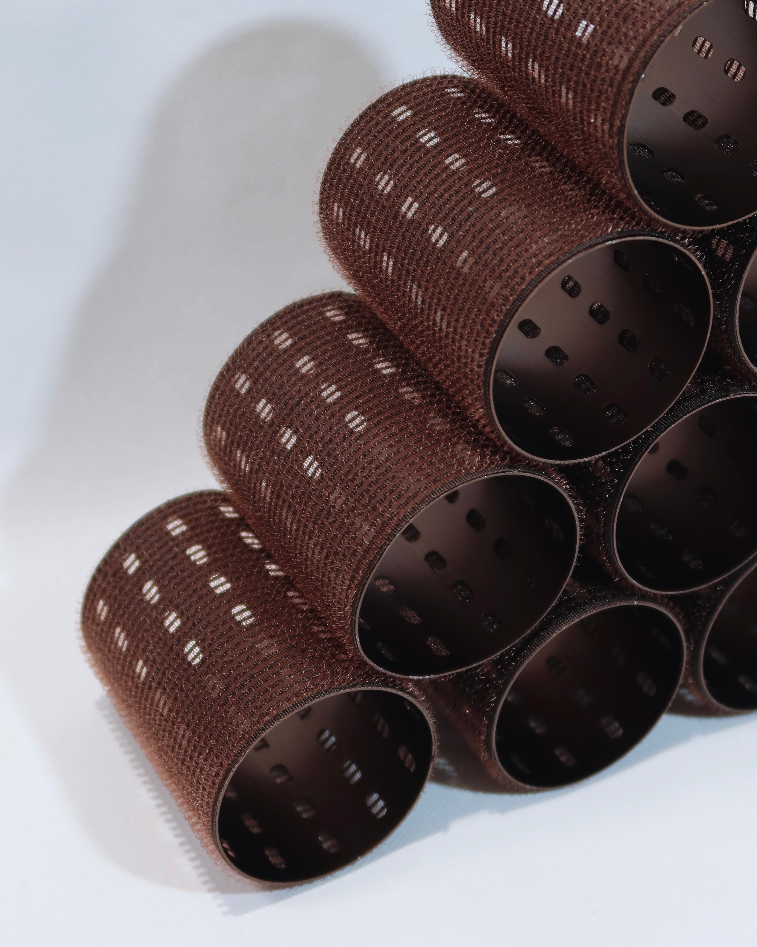 Large Thermal Hair Rollers - Walnut (10 pack + Clips)